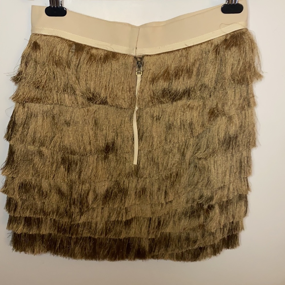 Robert Rodriguez Metalic Fringe Silk lined Skirt 8 - Picture 5 of 9